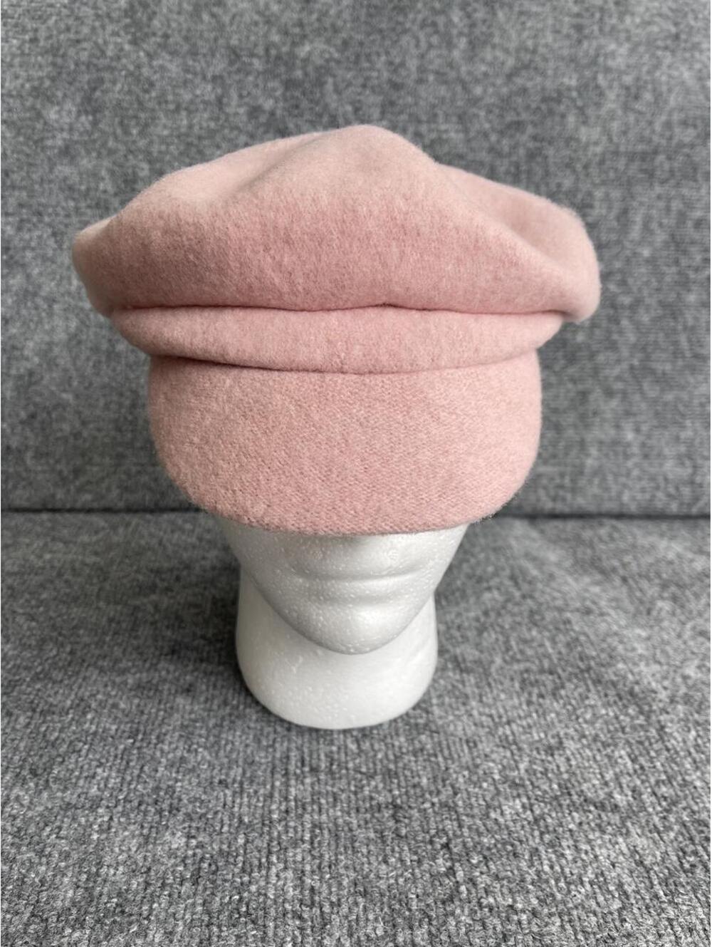 Preston & York Pink Wool Newsboy Cap